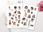 Preview: Frauen Sommer Sticker Set